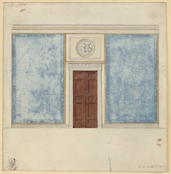 Berlin, Wilhelmstraße 102. Prins Albrecht av Preussens palats, utkast till ett sällskapsrum