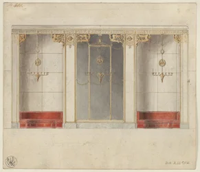 Berlin, Wilhelmstraße 102. Prins Albrecht av Preussens palats, utkast till Marmorsalen