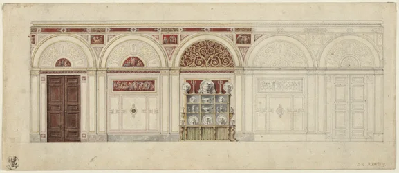 Berlin, Wilhelmstraße 102. Prins Albrecht av Preussens palats, utkast till matsalen