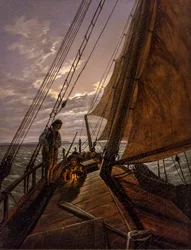 Segelbåt, efter 1820 (Olja på duk)