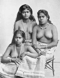 Tre tamilska flickor från Deccan, 1902