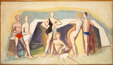 På stranden