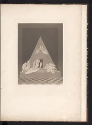 Framifrån av begravningsmonumentet Begravningsmonument över Maria Christina, ärkehertiginna av Österrike, i Augustinerkirche i Wien (serietitel)