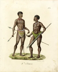 Afrikanska krigare (tryck)