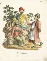Persiska folkdräkter (tryck)