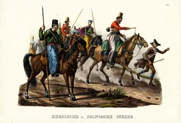 Ryska och polska hästar, 1824