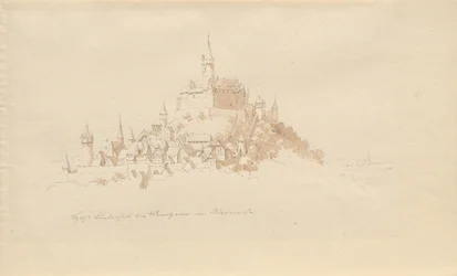 Lindenfels slott nära Weinheim i Odenwald
