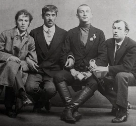 Osip Mandelstam, Korney Chukovsky, Benedict Livshits och Yuri Annenkov, 1914