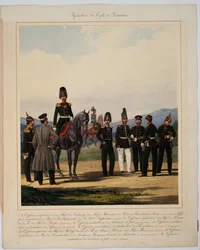 Infanterie du corps de grenadiers - Infanteri av den ryska kejserliga grenadjärkåren - Piratsky, Karl Karlovich (1813-1889) - 1867 - Färglitografi - 56x45 - Privat samling