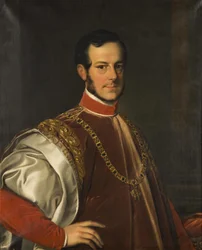 Porträtt av prins Johann Adolf II av Schwarzenberg 1799-1888, 1852.