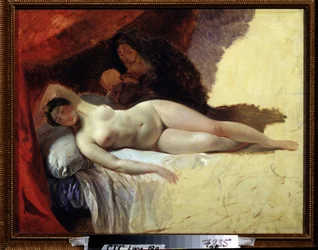 ""Sovande Juno"" eller ""Vintergatans början"" Målning av Karl Briullov (Bryullov) (1799-1852) 1839-1845 State Tretyakov Gallery, Moskva
