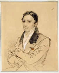 Porträtt av Francesco Domenico Guerrazzi (1804-1873), italiensk författare - Verk av Karl Pavlovich Briullov (Brioullov) (1799-1852)