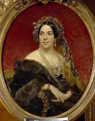 Porträtt av prinsessan Maria Volkonskaya (1805-1863) (Porträtt av prinsessan Maria Volkonskaya) - Målning av Karl Pavlovich Briullov (Briullov) (1799-1852), olja på duk, före 1840 - rysk konst