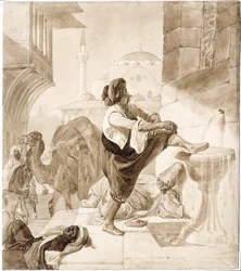 Middag i en husvagn, 1835.