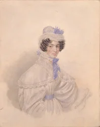 Porträtt av Anna Borisovna Bakunina 1802-1835, 1835
