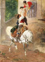 Hemmet för en romersk herde återvände, 1851-1852.