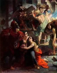 Pompejis sista dag, 1833, detalj, 1965