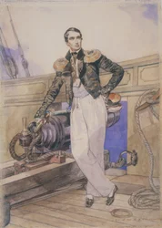 Vladimir Alexeyevich Kornilov ombord på briggen Themistokles, 1835