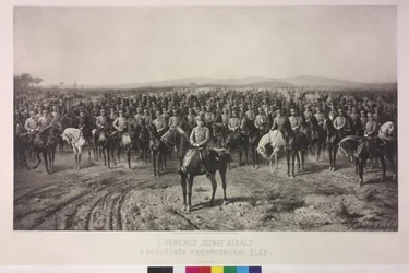 Kejsar Frans Josef I vid den ungerska territoriella arméns höjdpunkt