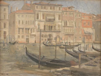 På Canal Grande i Venedig