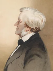 Porträtt av kompositören Richard Wagner 1813-1883, ca. 1913