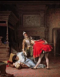 En scen från Bartholomews natt, 1870