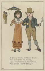Som Tommy Snooks och Bessie Brooks (litho i färg)