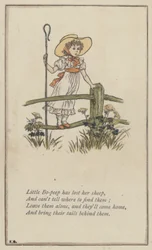 Lilla Bo-peep har förlorat sina får (färg litho)
