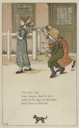 Tell Tale Tit (färg litho)