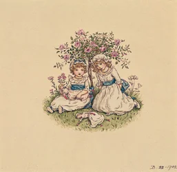 Illustration för Alla hjärtans dag 1902 (wc på papper)