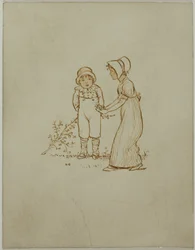 Liten pojke och flicka