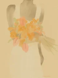 Flickan med de orange blommorna