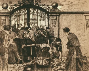 Uppror (vid portarna till en park), 1897