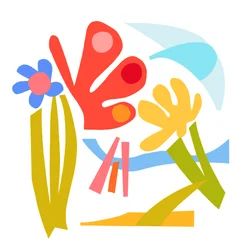 Ecstatic, 2023 (digital illustration från ett originalkollage av papper)