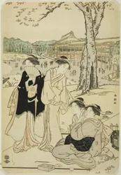 Titta på Cherry Blossoms på Ueno