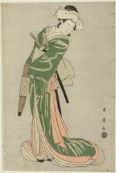Skådespelaren Nakamura Noshio II som Tonase i "Model for Kana Calligraphy: Skattkammare för de 47 lojala behållarna" ("Kanadehon chûshingura")