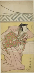 Skådespelare Sawamura Sôjûrô III som Oda Kazusanosuke Harunaga i "Muromacho Chronicle in Kana Script" ("Kanagaki Muromachi bundan")