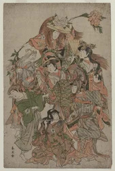 Iwai Hanshiro IV i en dans av sju förändringar, ca. 1793 eller 1794.