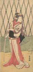 Kvinna från Kiku Segawa, medlem Ah Femme Roe, 1762-1819.