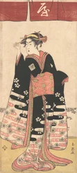 Skådespelaren Ichikawa Monosuke II i en oidentifierad kvinnlig roll, ca. 1789.