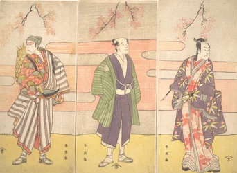 Tre oidentifierade skådespelare, ca. 1793.