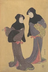 Two Women Conversing, sent 1700-tal.