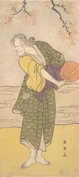Oidentifierad skådespelare från Ichikawa-linjen som en gammal kvinna, ca. 1795.
