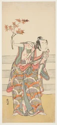 Skådespelaren Ichikawa Monnosuke II i en oidentifierad roll