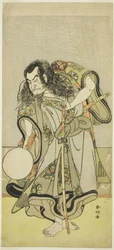 Skådespelaren Nakamura Nakazô I som munken Shunkan i "Utflykt för att plocka tallplantor på råttdagen det nya året" ("Hime Komatsu Ne no Hi Asobi")