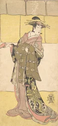 En skådespelare från Segawa Line Tomisaburo som kurtisan, ca. 1790.