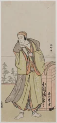 Ichikawa Yaozo II som en ambulerande köpman, mitten eller slutet av 1770-talet.