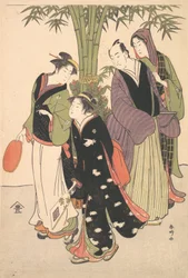 Kabuki Ac and rs Segawa Chrysanthemum Woman Bra idé d Ichikawa Mon transparent bra idé . . , mygga. 1790-talet.