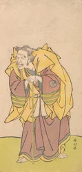 Nakamura Tomijuro som en gammal man med ett magert skägg, ca. 1780.