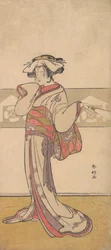 Segawa Chrysanthemums kvinna Trevlig vägmedlem, tiger på stranden, va? 1790.